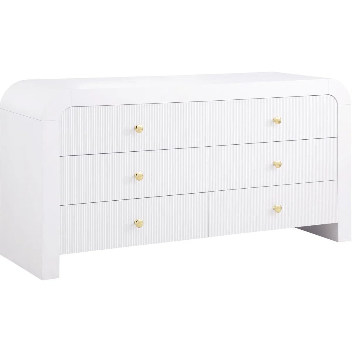 Alessondra 6 Drawer Fluted 62" W Dresser | Wayfair North America