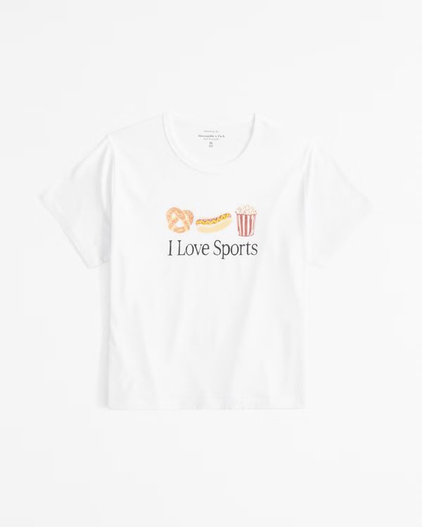 Short-Sleeve I Love Sports Graphic Skimming Tee | Abercrombie & Fitch (US)