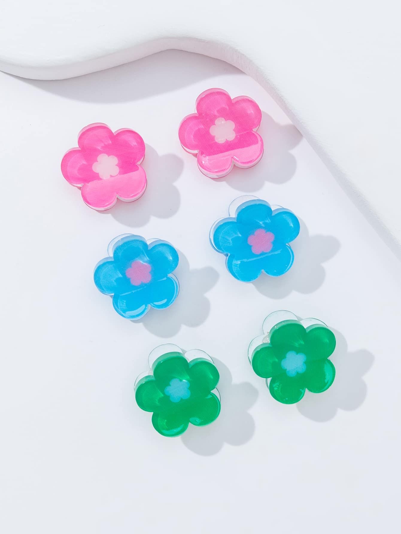 6pcs Flower Design Hair Claw | SHEIN