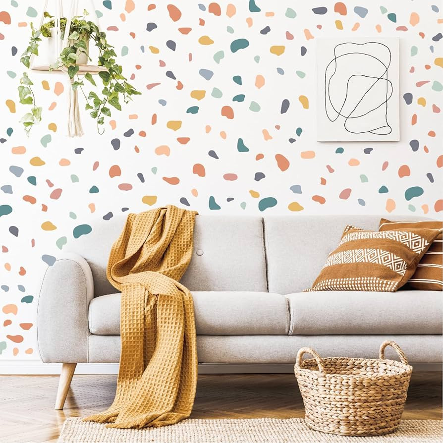 AOWDIAO 720 Pcs Irregular Polka Dots Stickers Peel and Stick Decals for Bedroom, Nursery, Living ... | Amazon (US)