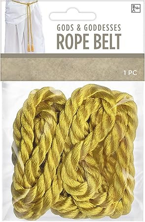 Amscan Golden Rope Belt - One-Size-Fits-Most (1 Pc), Perfect For Costumes, Parties & More | Amazon (US)