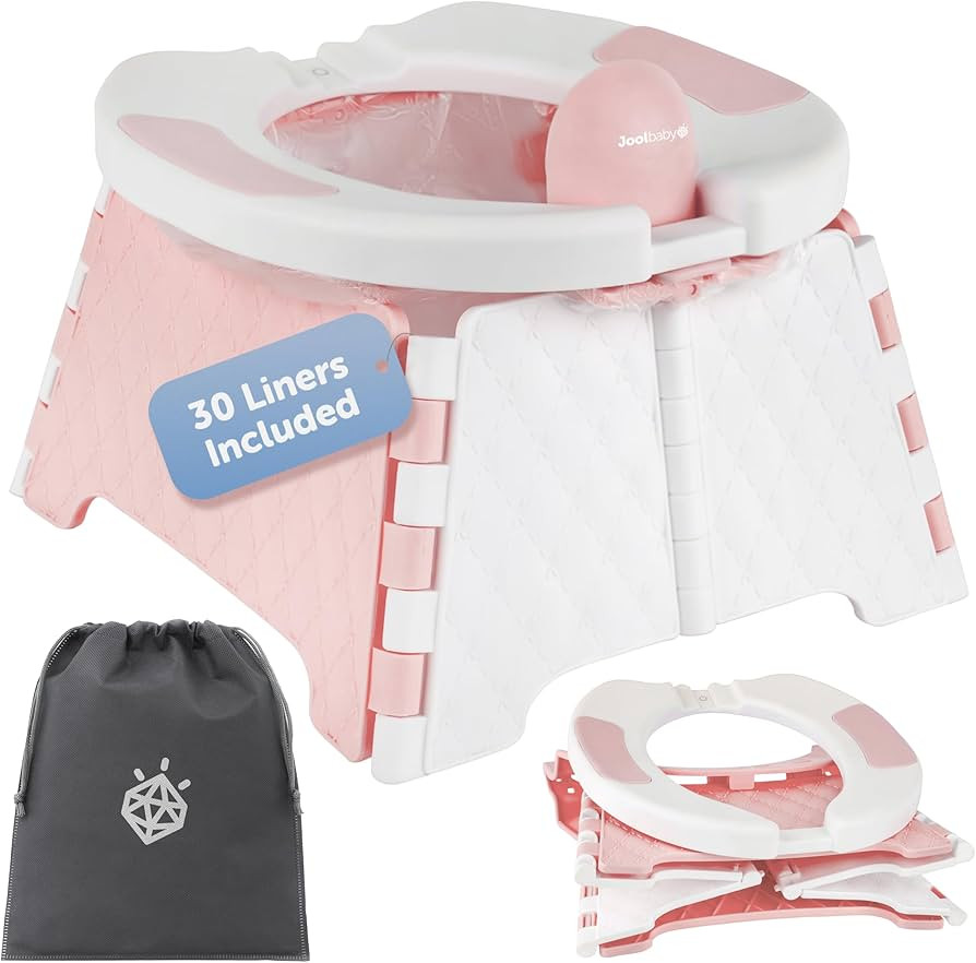 Jool Baby Portable Potty Training Chair with Travel Bag and 30 Liners, Foldable, Indoor/Outdoor U... | Amazon (US)