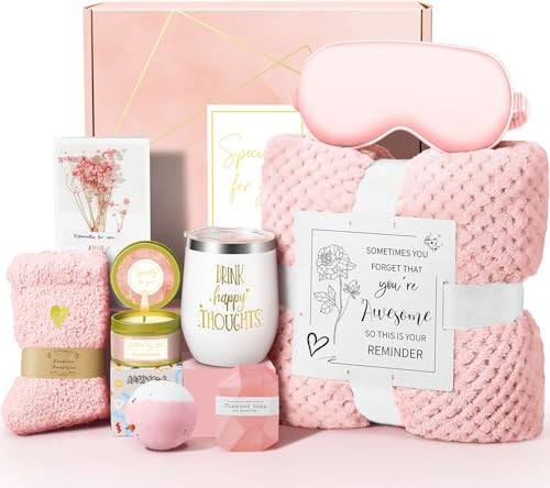 Mothers Day Gifts for Mom Wife Grandma Daughter Friends Sister, Happy Birthday Gifts for Women Mom Her Friend Sister Wife Grandma, Self Care Gift Get Well Relaxing Spa Gift Basket Set | Amazon (US)