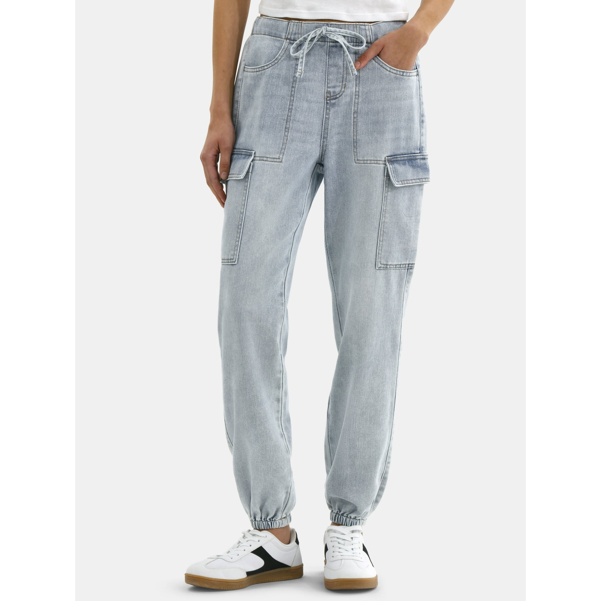 No Boundaries Cargo Joggers, 28'' Inseam, Women's | Walmart (US)