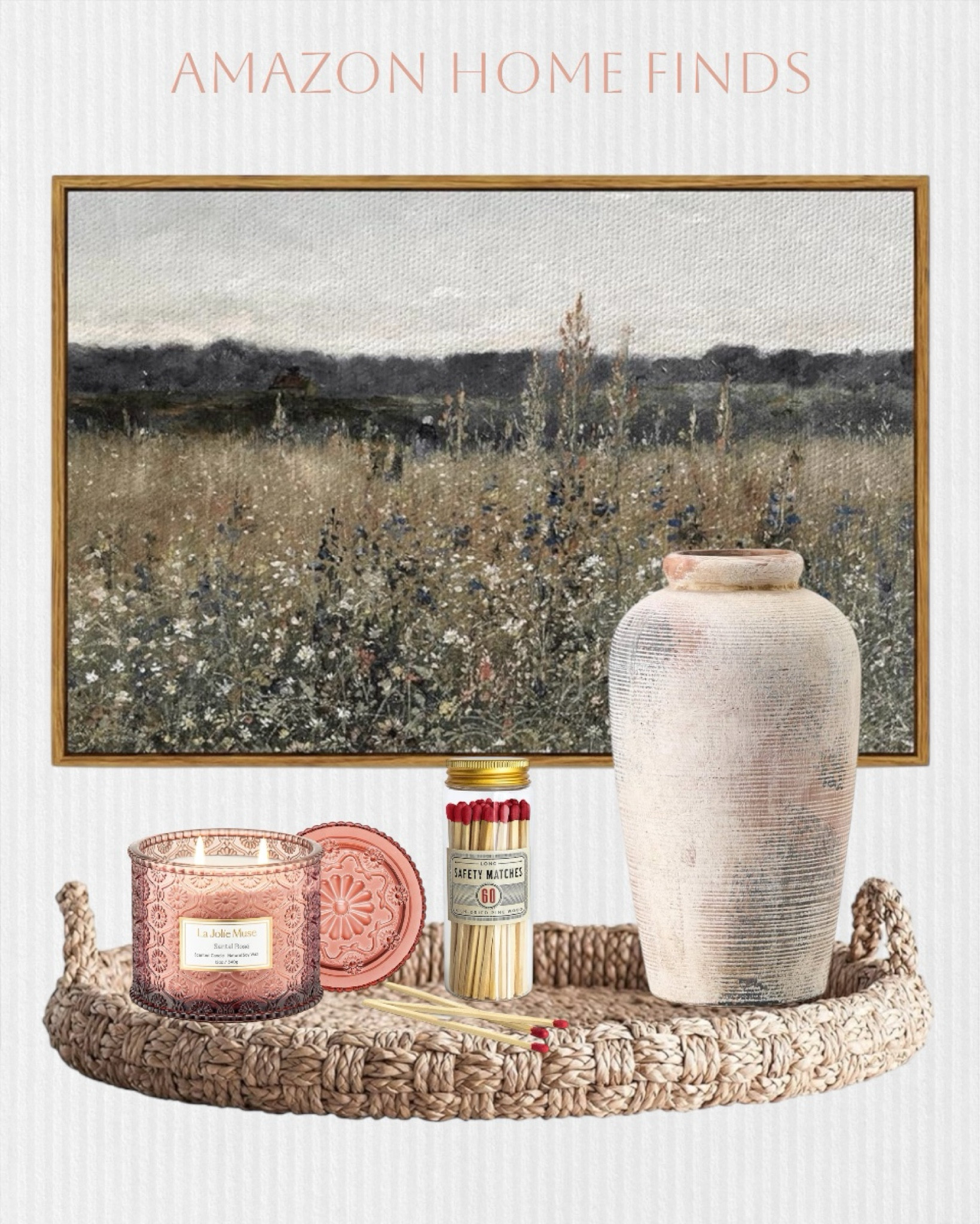 Amazon home finds for spring. 



Amazon Spring decor, home decorations, spring refresh, pink candle, framed wall art, Amazon art, rustic vase, vintage wall art, farmhouse decor, large tray with handles 

#LTKHome #LTKFindsUnder100 #LTKSeasonal