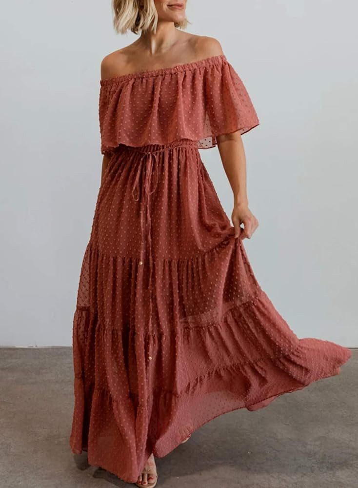 Diukia Womens Sexy Deep V Neck Lace Maxi Dress Elegant Short Sleeve Wedding Bridesmaid Evening Party | Amazon (US)