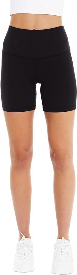 Love Tree Women's High Waisted Biker Shorts - Buttery Soft, Moisture Wicking Workout Yoga Pants | Amazon (US)