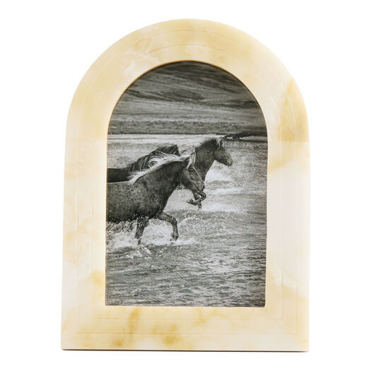 Natural Acrylic Marbled Arched Picture Frame by World Market | World Market