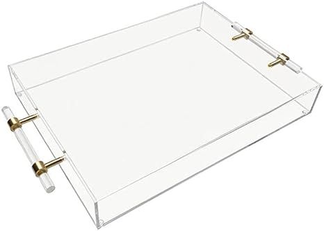 Clear Acrylic Tray with Clear Handles (16x12 inch). Ideal Gift and Perfect for Serving /displayin... | Amazon (US)