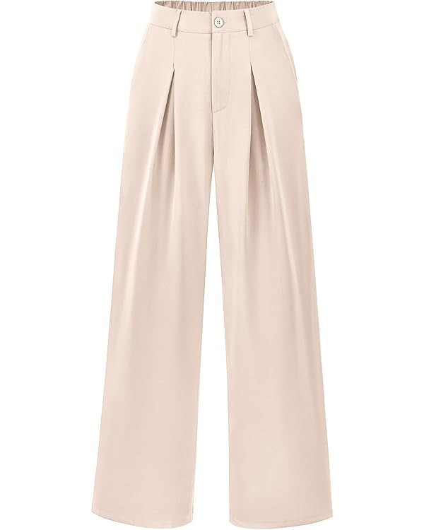 BTFBM Women High Waist Palazzo Pants Fall 2025 Casual Wide Leg Trousers Loose Work Office Busines... | Amazon (US)