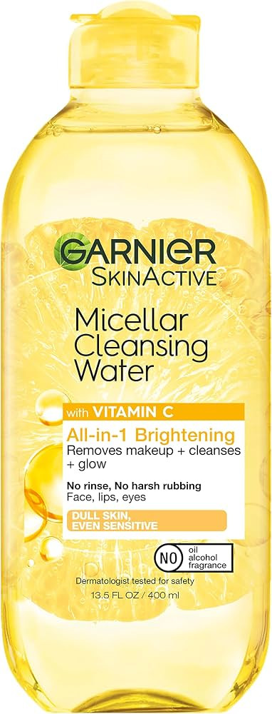 Garnier SkinActive Micellar Water with Vitamin C, Facial Cleanser & Makeup Remover, 13.5 fl. oz, ... | Amazon (US)