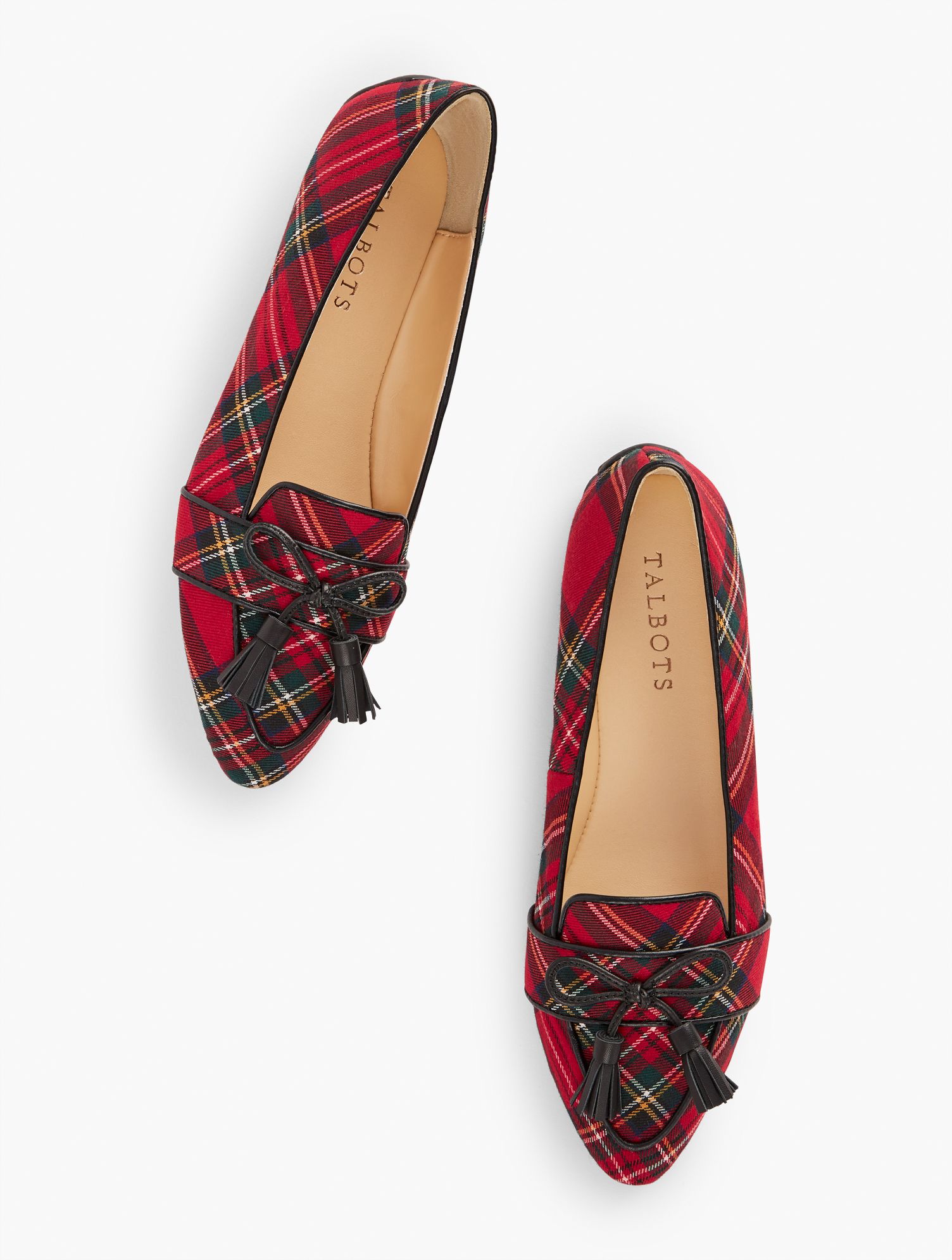 Francesca Driving Flats - Tartan - Red - 7 1/2 M Talbots | Talbots