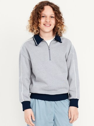 Collared Quarter-Zip Fleece Sweatshirt for Boys | Old Navy (US)