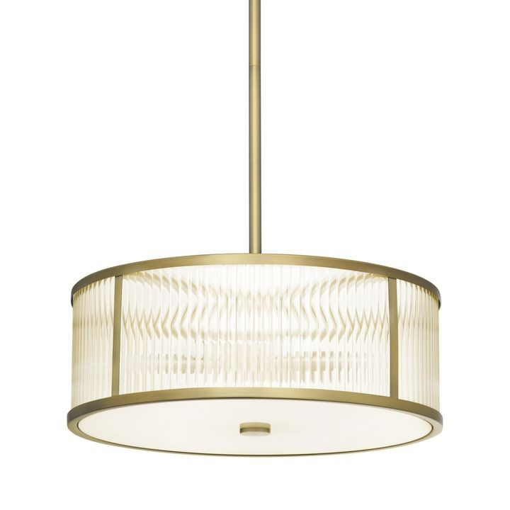 Harper 18" LED Glass Rod Pendant, Polished Nickel | Lights.com