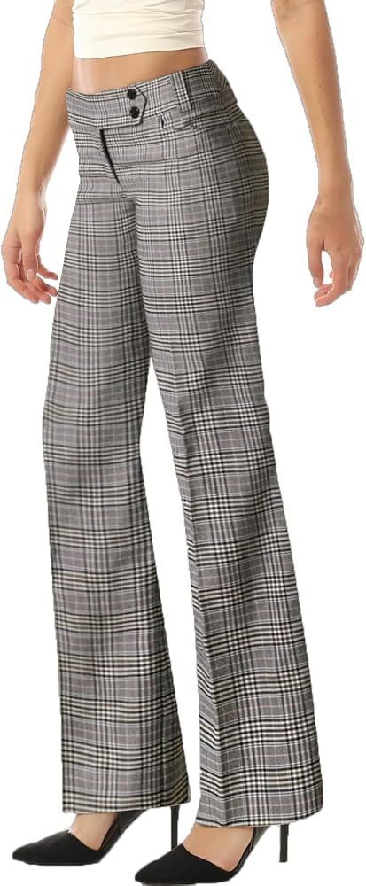 MixMatchy Women's Stretch Bootcut Dress Pants for Work with Pockets | Amazon (US)