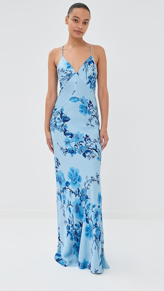 Olive Crepe Satin Dress | Shopbop