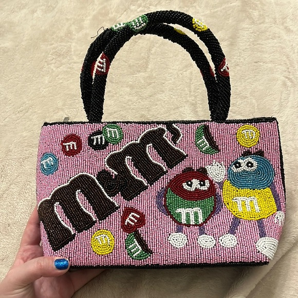 Adorable m&m pink beaded bag! | Poshmark