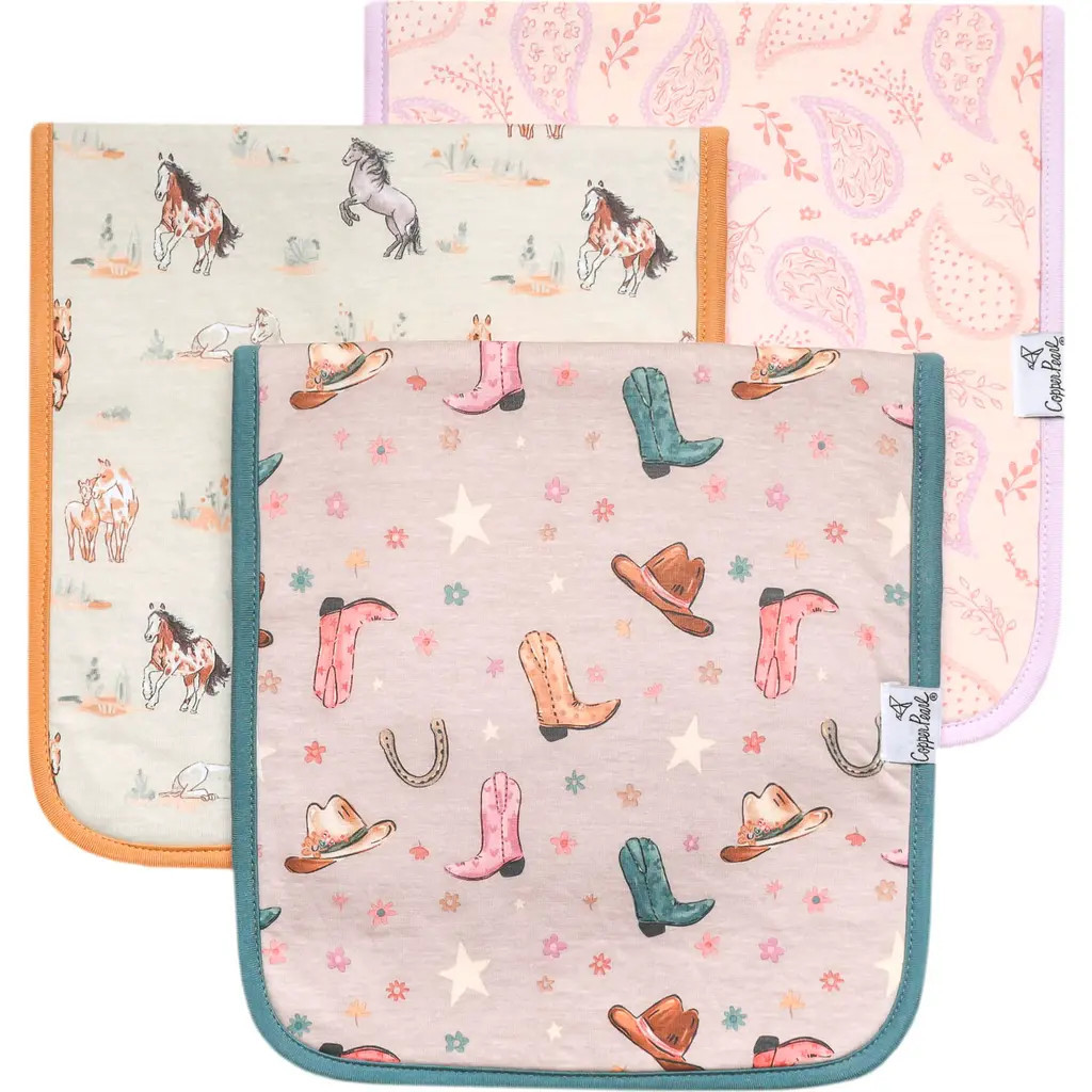Copper Pearl Cheyenne Assorted 3-Pack Burp Cloths at Nordstrom | Nordstrom