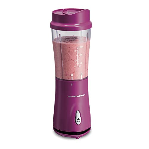 Hamilton Beach Shakes and Smoothies with BPA-Free Personal Blender, 14 oz, Raspberry | Amazon (US)