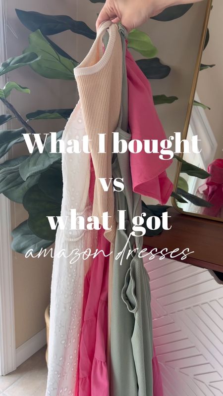 What I bought vs what I got🌸 amazon spring break dresses. Clearly loving cutouts! Which is your fave? 

#LTKunder50 #LTKstyletip