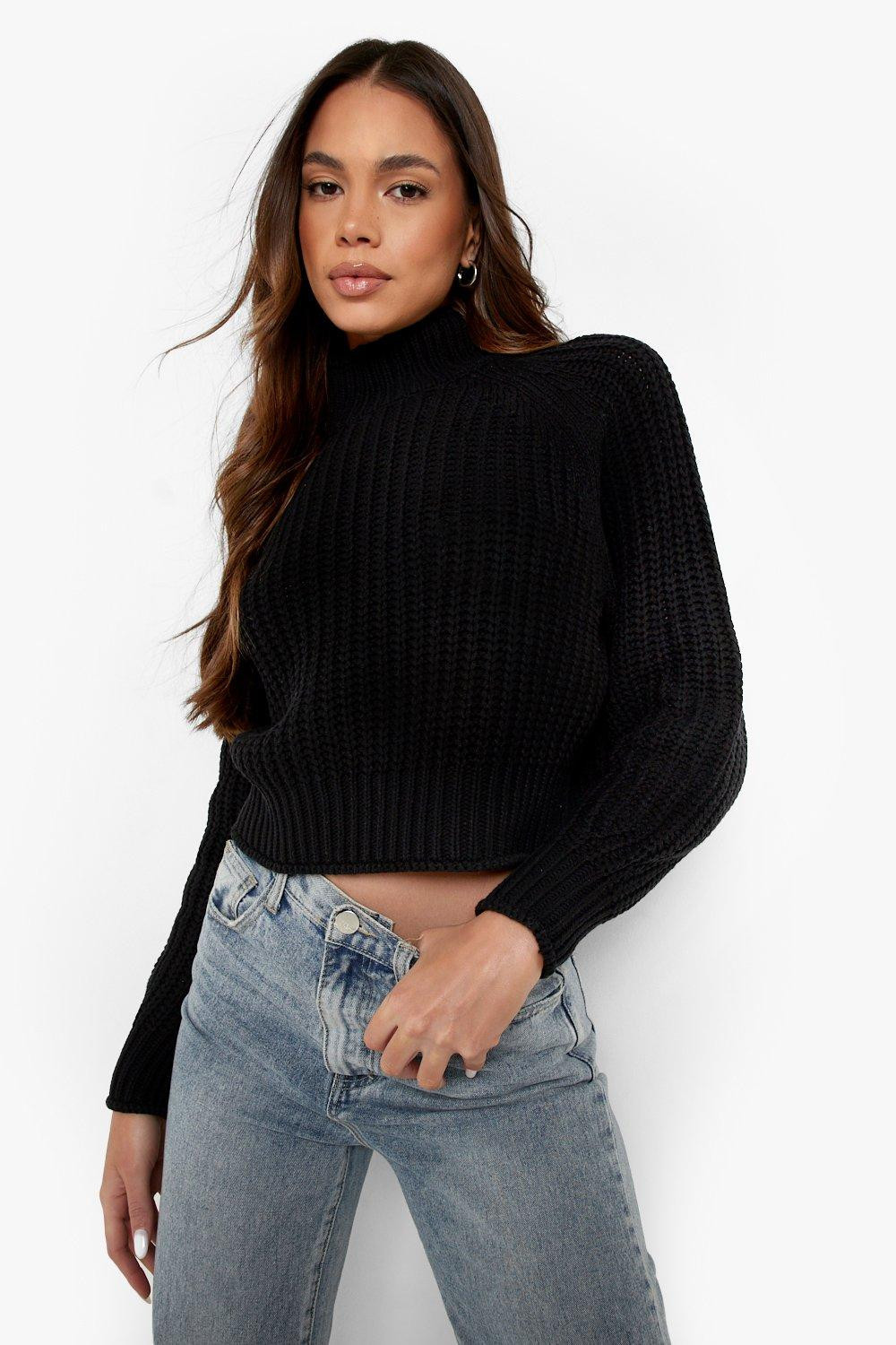 Recycled High Neck Chunky Jumper | Boohoo.com (US & CA)