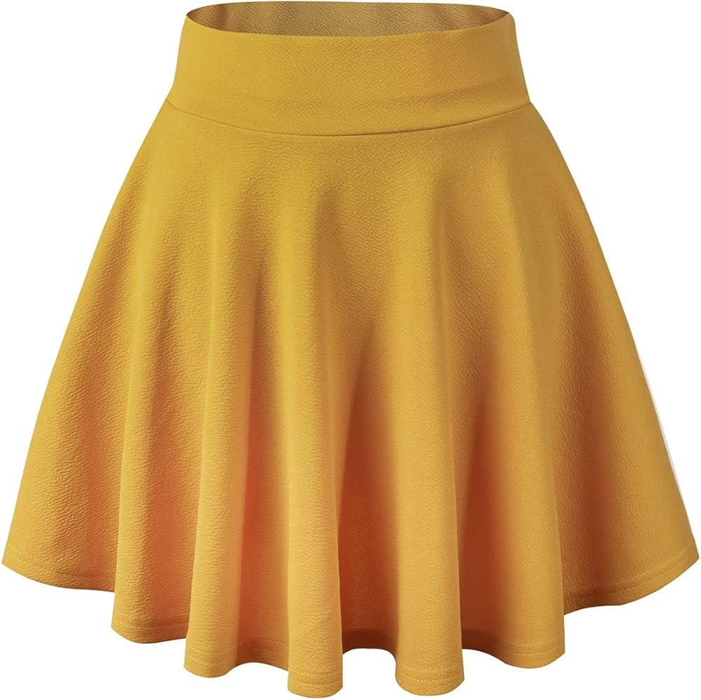 NEXOGA Women's Summer Mini Skirt Stretchy Casual Pleated Polka Dot Skirt(XS,D601-White Plkdot) at... | Amazon (US)