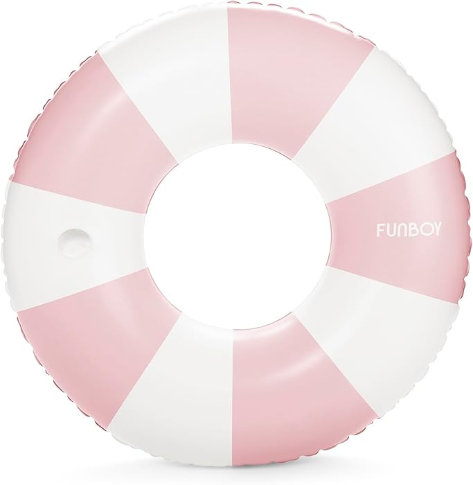 FUNBOY Giant Vintage Stripe Inflatable Tube Pool Float with Cup Holder 48" Large Pool Float for A... | Amazon (US)