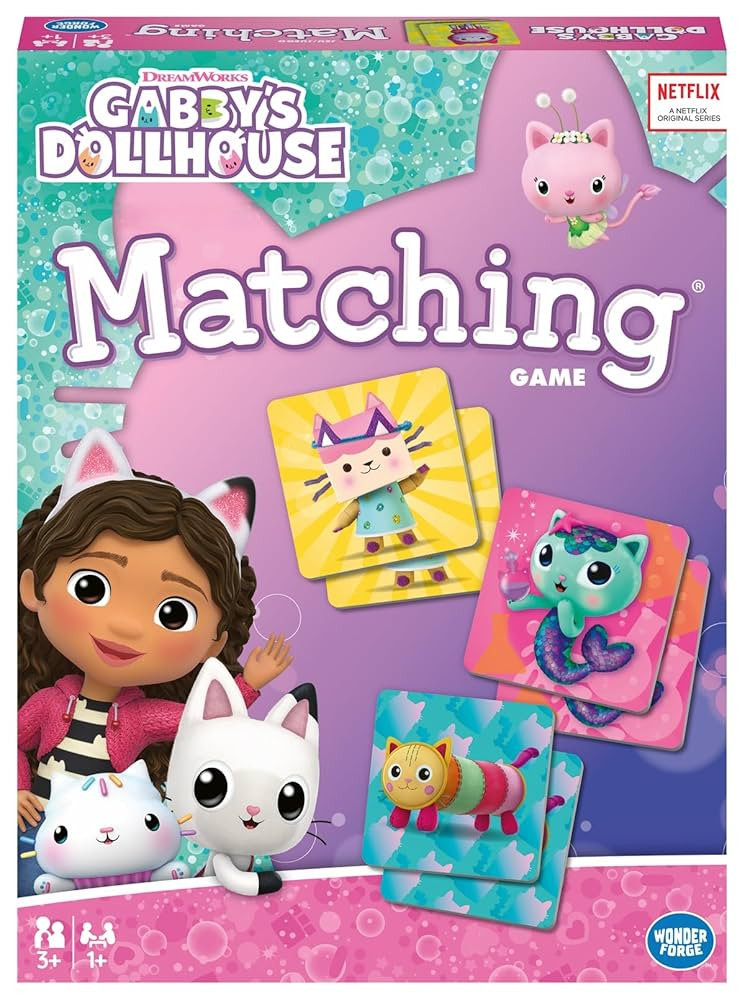 Wonder Forge Gabby’s Dollhouse Matching Game | Build Focus and Memory with Gabby, Pandy Paws, a... | Amazon (US)