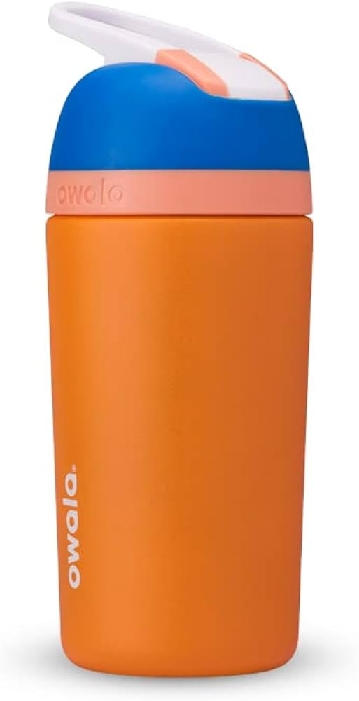 Owala Kids Flip Insulated Stainless-Steel Water Bottle with Straw and Locking Lid, 14-Ounce, Oran... | Amazon (US)