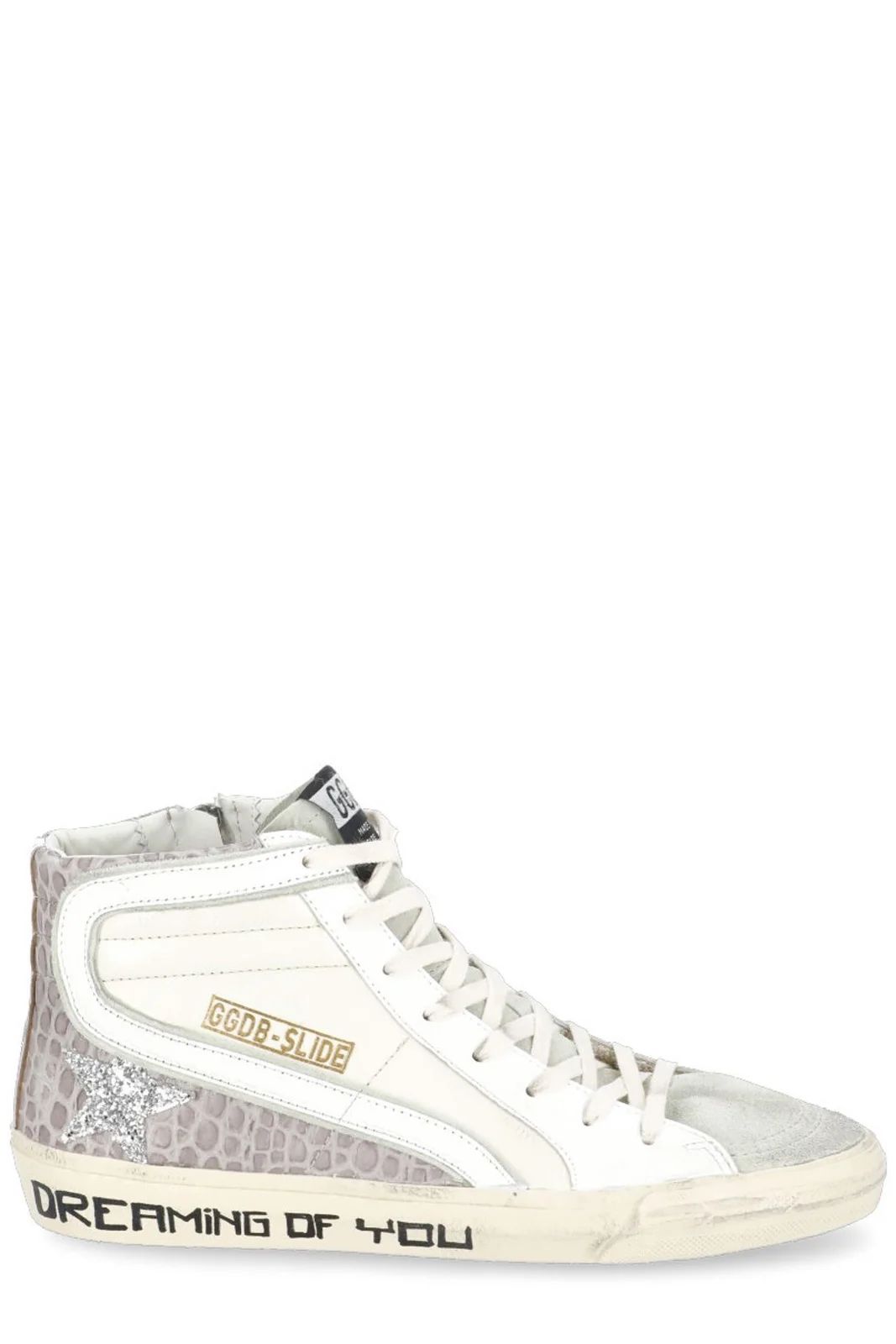 Golden Goose Slide Panelled Lace-Up Sneakers | Cettire Global