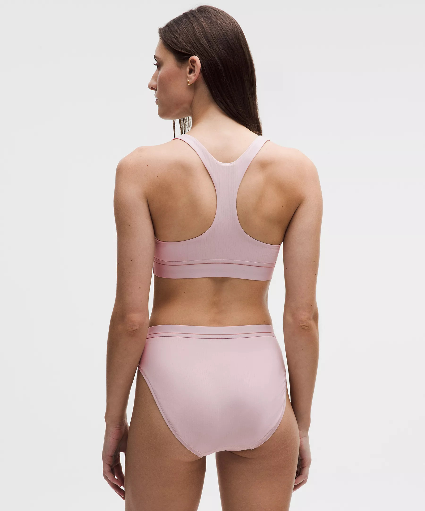 Stretch Cotton Ribbed Logo Racerback Bralette | Lululemon (US)