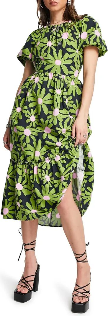 Floral Cotton Midi Dress | Nordstrom