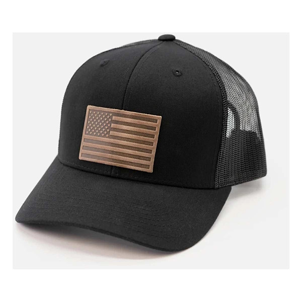 Range Leather American Flag Snapback Hat One Size Black | Scheels