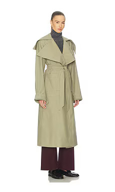 MORE TO COME Casie Trench Coat in Sage from Revolve.com | Revolve Clothing (Global)