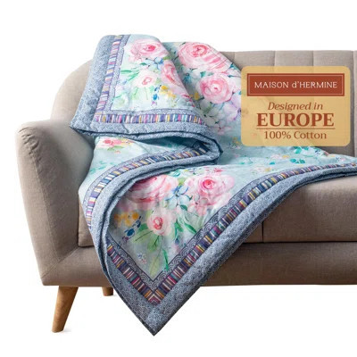 Maison d' Hermine Throw Blanket for Couch Lightweight Soft Warm Breathable Cotton Throw Blankets for Bed Girls Boys Women Men Gifts Room Valentines Da | Wayfair North America