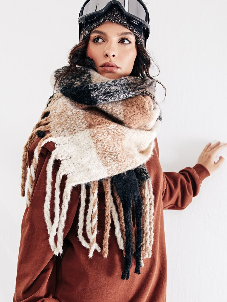 Plaid Pattern Scarf | SHEIN