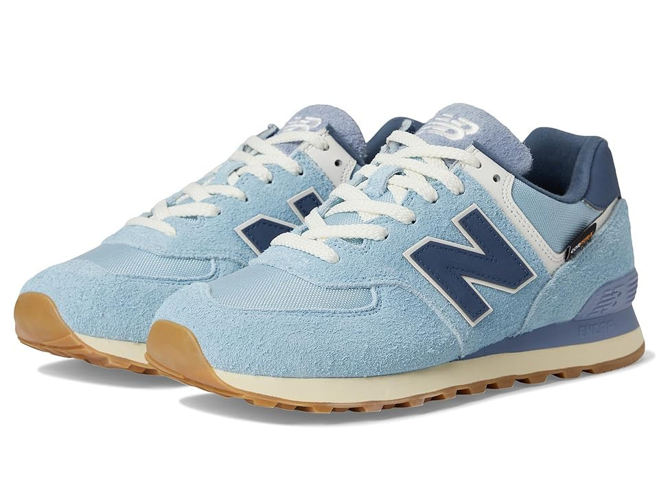 New Balance Classics 574 Shoes Light Blue/Indigo : US Men's 9.5 - Women's 11 Medium, Suede/Textile | Zappos