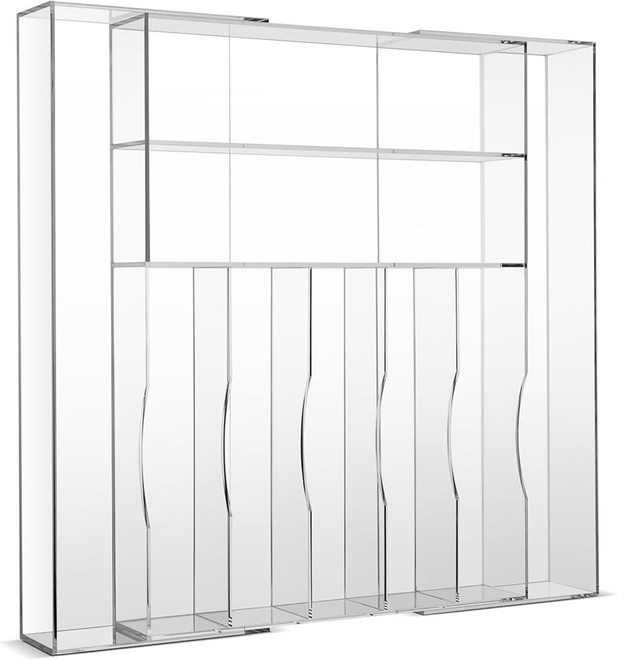 Clear Acrylic Drawer Organizer for Kitchen Utensils and Flatware, Adjustable Silverware Tray with... | Amazon (US)