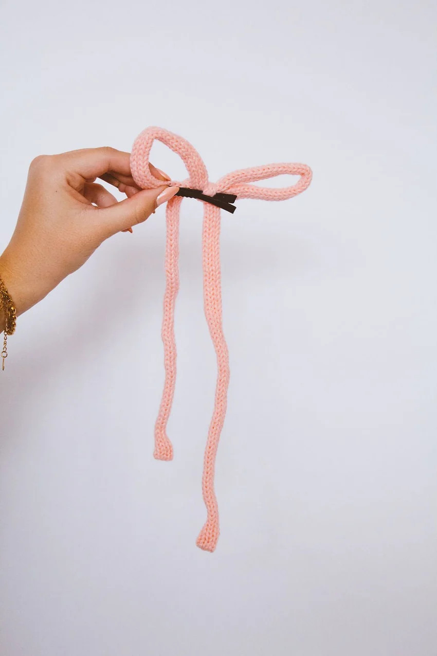 Knit Long Bow Clip | Shop Andi