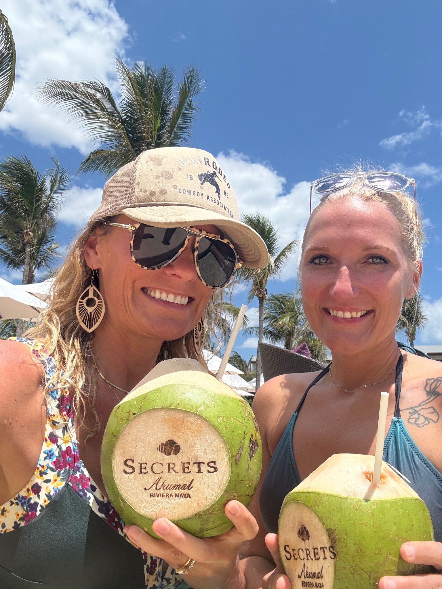 
⸻

☀️Tropical vibes & bestie time in paradise!🌴
Sippin’ straight from coconuts at Secrets Akumal, Riviera Maya—this spot is a dream! Swipe for all the vacation essentials: our fave swimwear, statement earrings, sunnies, and everything you need for your own luxury beach moment. 🥥✨

👇 Tap to shop the look:
👙 Flattering swimsuits for every body
🕶️ Trendy tortoise-shell & clear frame sunglasses
🧢 Beach-ready hat finds
🌸 Resort-ready accessories

#LTKtravel #VacationVibes #ResortStyle #LTKswim #BeachLooks #LTKunderthesun

#LTKOver40 #LTKSummerEdit #LTKStyleTip