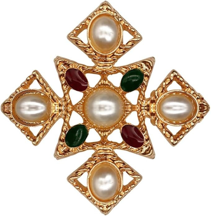 Versailles series Baroque elegant Brooches Pin for Women Men Girls Retro Court Pearl Corsage Pin ... | Amazon (US)