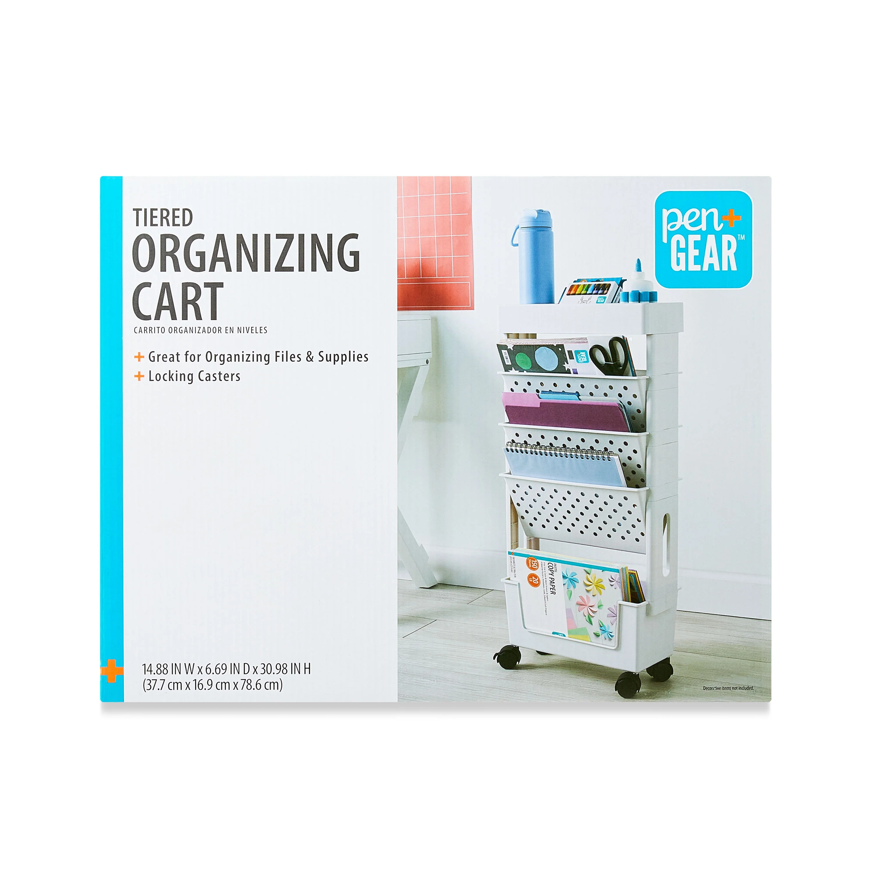 Pen+Gear 5-Tier Movable Organization & Storage Cart, White | Walmart (US)