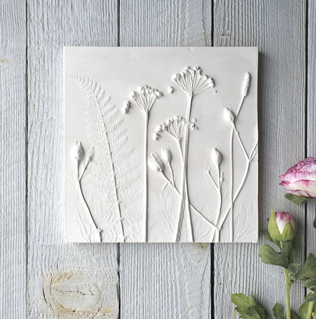 Summer Mix No.2, Limited Edition, Plaster Cast Wall Art 20 X 20cm 8 X 8'' Botanical Art, Flower T... | Etsy (US)
