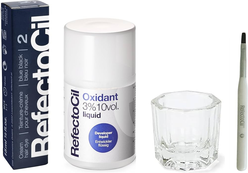 RefectoCil Hair Tinting Kit \u2013 Cream Dye + Liquid Developer + Mixing Brush | Amazon (US)