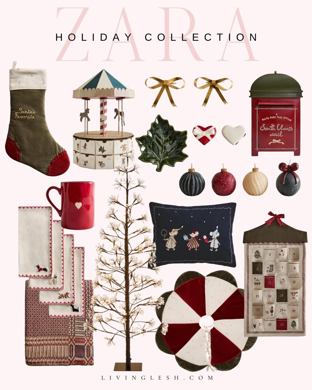 Zara | Zara home | Zara home decor | Christmas decorations | Christmas home decor | Holiday home decor | Zara home finds | Tree skirt | Christmas tree | Christmas mug | Holiday napkins | Stocking | Advent calendar | Holiday decor

#LTKHoliday #LTKHome #LTKSeasonal