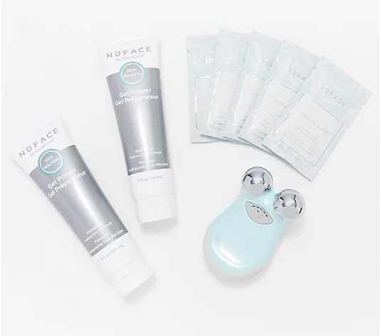 NuFACE Mini Facial Toning Device w/ Prep & Glow Pads & 2 Gels | QVC