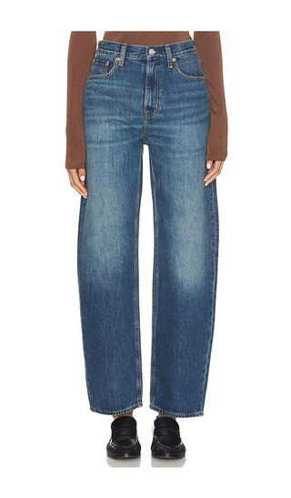 PISTOLA Wes High Rise Barrel Jeans in Blue. - size 24 | Revolve Clothing (Global)