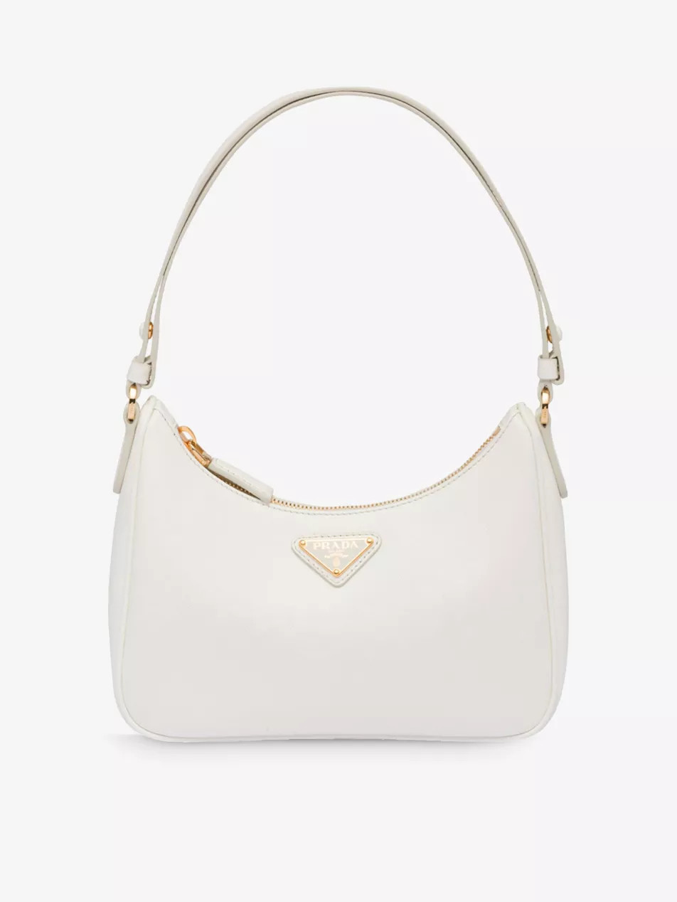 Brand-plaque leather shoulder bag | Selfridges