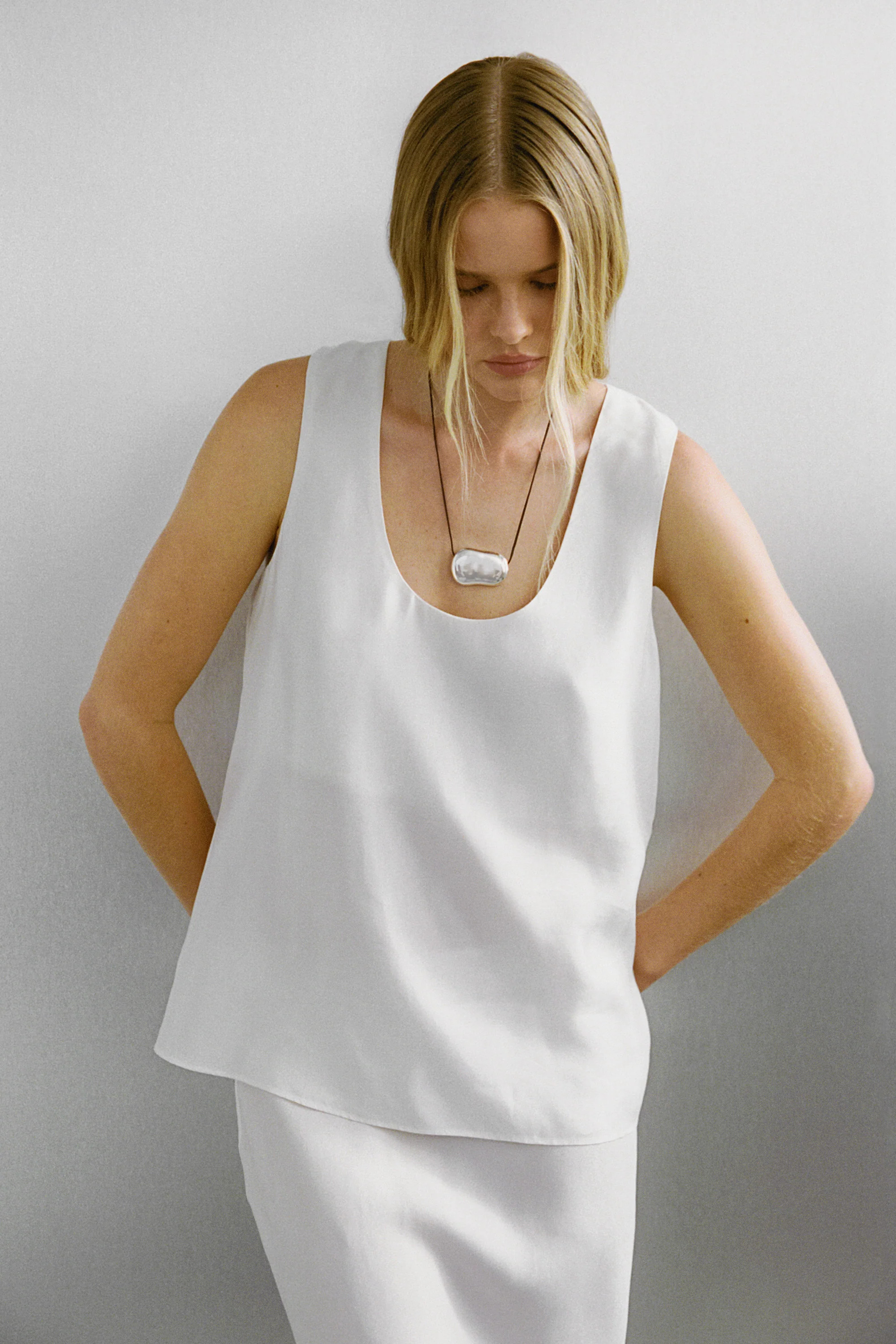 PALORA WHITE CUPRO TOP | DISSH