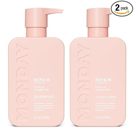 MONDAY HAIRCARE Repair Shampoo and Conditioner Set (2 Count) 12 oz For Dry to Damaged Hair Made w... | Amazon (US)